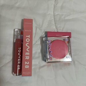 New Tower 28 cream blush and lip gloss